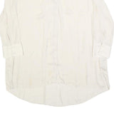 ZARA Womens White Basic Shirt Long Sleeve V-Neck Size S Lightweight Casual