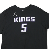 NIKE Mens Black Kings 2XL Short Sleeve Crew Neck Basketball T-Shirt Fox 5