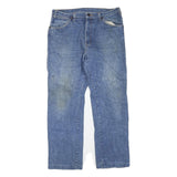 DICKIES Mens Regular Fit Blue Denim Jeans W34 L28 Zip Cotton Blend Casual