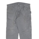 DICKIES Mens Jeans Grey Relaxed Straight Denim Medium W40 L30 Workwear Zip