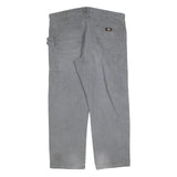 DICKIES Mens Jeans Grey Relaxed Straight Denim Medium W40 L30 Workwear Zip