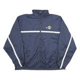 CHAMPION Mens Navy Blue Jacket XL Polyester Plain Zip Up Sportswear Logo