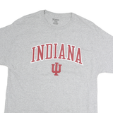 HANES Mens Grey Indiana Graphic T-Shirt L Short Sleeve Crew Neck Cotton