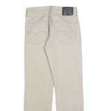 LEVI'S Mens Beige Cotton Regular Straight Trousers W30 L32 Zip Closure