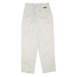 CHAPS Mens Cotton Blend White Relaxed Straight Trousers W28 L31 Classic Casual