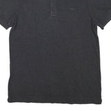 LACOSTE Mens Black Cotton Blend Short Sleeve Plain XS Polo Shirt Authentic