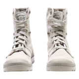 PALLADIUM Lace-Up Boots Grey Canvas Womens UK 4