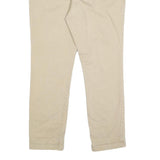 TOMMY HILFIGER Mens Slim Beige Cotton Blend Trousers W34 L30 Casual Zip