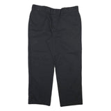 DICKIES Mens Black Regular Fit Straight Leg Trousers W40 L29 Workwear Zip