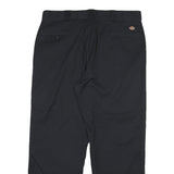 DICKIES Mens Black Regular Fit Straight Leg Trousers W40 L29 Workwear Zip