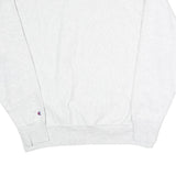 CHAMPION Mens White Northeastern Crew Neck L Cotton Blend Sweatshirt