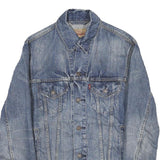 LEVI'S Mens Blue Denim Jacket S Cotton Classic Button Closure Chest Pockets
