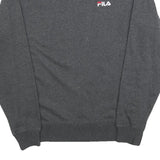 FILA Mens Grey S Crew Neck Sweatshirt Cotton Blend Pullover Casual