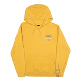 VANS Mens Yellow Pullover Hoodie S Off The Wall Logo Cotton Blend Casual