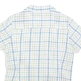 THE NORTH FACE Womens White & Blue Check Shirt M Outdoor Casual Button Down