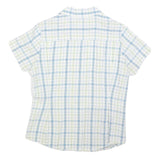 THE NORTH FACE Womens White & Blue Check Shirt M Outdoor Casual Button Down