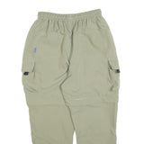 Womens Polyester Blend Relaxed Fit Cargo Trousers Beige W28 L26 Drawstring Waist