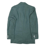 AUTHENTIC Womens Green Linen Blend Jacket XS Button Closure Plain Classic Fit