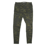 CLOCKHOUSE Womens Slim Camouflage Green Skinny Leg Trousers W32 L29 Cotton Blend