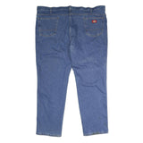 DICKIES Mens Jeans Blue Regular Straight Denim Medium W50 L31 Workwear Button