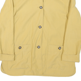 Womens Yellow Cotton Blend Button Jacket XL Plain Casual Lightweight Outerwear