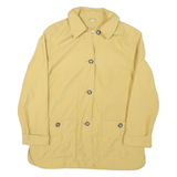 Womens Yellow Cotton Blend Button Jacket XL Plain Casual Lightweight Outerwear