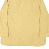 Womens Yellow Cotton Blend Button Jacket XL Plain Casual Lightweight Outerwear