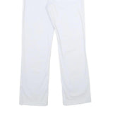 DAMART Womens White Regular Fit Straight Leg Cotton Blend Trousers W26 L29