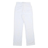 DAMART Womens White Regular Fit Straight Leg Cotton Blend Trousers W26 L29