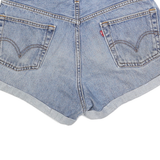 LEVI'S Womens Denim Blue Casual Shorts M W31 Classic Fit Rolled Hem
