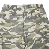 CARHARTT Mens Cargo Shorts Camouflage M W31 Relaxed Fit Cotton Blend