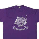 THE BEST Mens Purple Graphic T-Shirt XL Short Sleeve Crew Neck Britannicon 95