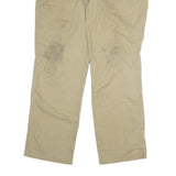 CARHARTT Mens Relaxed Beige Cotton Blend Workwear Trousers W40 L34 Durable Zip
