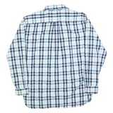 TOMMY HILFIGER Mens Blue & White Check Shirt M Classic Cotton Blend Button Down