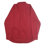 CROFT & BARROW Mens Red Plain Shirt XL Button Down Collar Casual Wear