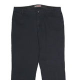 LEE Mens Cotton Blend Black Relaxed Straight Trousers W40 L32 Casual Workwear