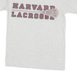 CHAMPION Mens Grey Harvard Lacrosse Graphic T-Shirt S Short Sleeve Crew Neck