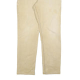 CARHARTT Mens Cotton Blend Beige Relaxed Trousers W40 L32 Workwear Durable Zip