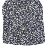 DAVINA Womens Navy Blue & White Printed Sleeveless Cotton Blend Day Dress UK S