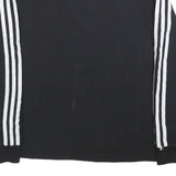 ADIDAS Womens Black & White Long Sleeve T-Shirt UK 16 Crew Neck Sports
