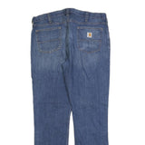 CARHARTT Mens Relaxed Fit Blue Denim Straight Jeans Cotton Blend W38 L34 Casual