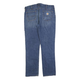 CARHARTT Mens Relaxed Fit Blue Denim Straight Jeans Cotton Blend W38 L34 Casual