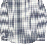 TOMMY HILFIGER Mens Blue & White Check Shirt L Classic Cotton Blend Casual
