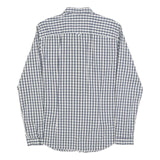 TOMMY HILFIGER Mens Blue & White Check Shirt L Classic Cotton Blend Casual