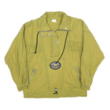 LOFFLER Womens Green Jacket L Polyester Blend Plain Zip Casual Lightweight