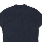 TOMMY HILFIGER Mens Blue Shirt XL Cotton Blend Short Sleeve Casual Button Down