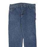 DICKIES Mens Blue Regular Fit Straight Denim Jeans W40 L32 Workwear Zip