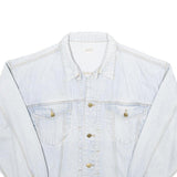 GALAXY Womens Blue Denim Cotton Jacket L Button Plain Classic Casual