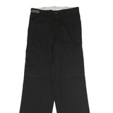DICKIES Mens Black Regular Fit Straight Leg Trousers W30 L32 Workwear Zip