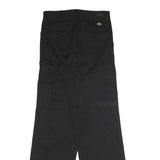 DICKIES Mens Black Regular Fit Straight Leg Trousers W30 L32 Workwear Zip